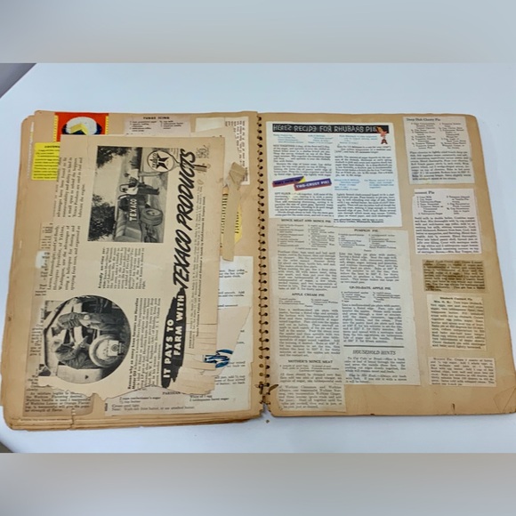 1940s/50s Antique Scrap Book Filled with Recipes Articles Advertisements - Picture 4 of 16